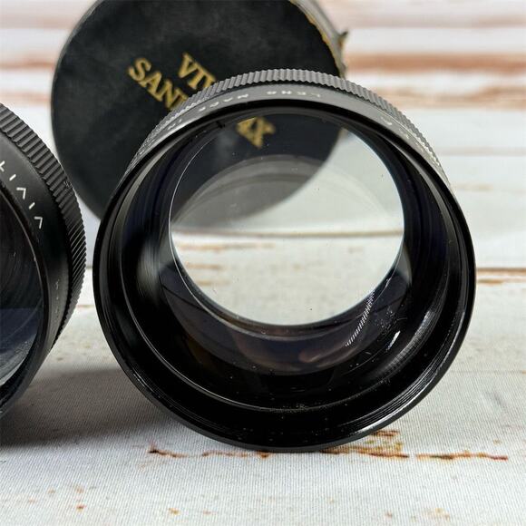 Vivitar Sankyo 4X Camera Lens Set Telephoto & Wide Angle w/ Case - Picture 6 of 9